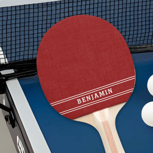 Raquette De Ping Pong Monogramme Rouge et blanc Grandes Tailles Modernes