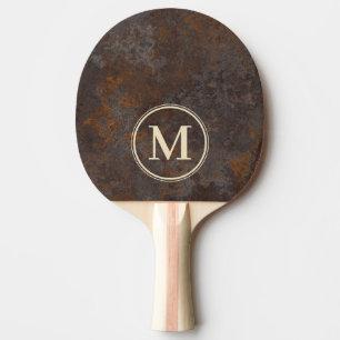 Raquette De Ping Pong Monogramme sur Tôle Rouillée