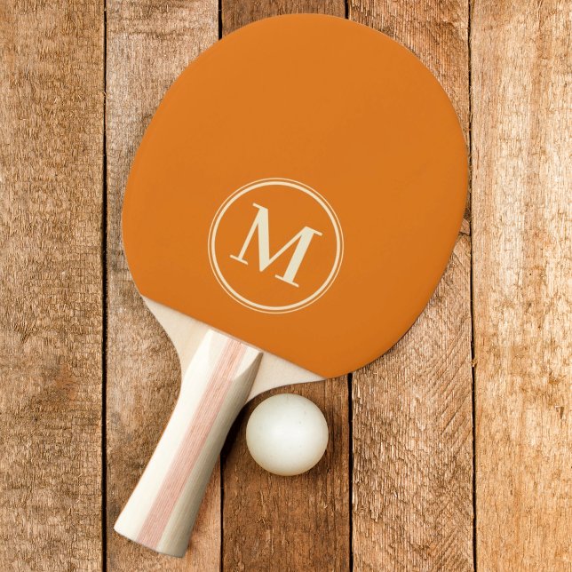 Raquette De Ping Pong Monogramme Uni Couleur Agrumes Chaud (Créateur téléchargé)