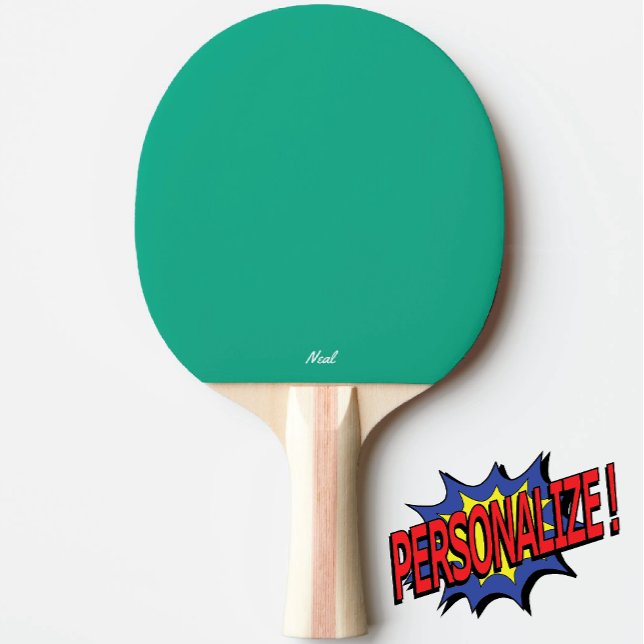 Raquette de ping pong monogrammée vert clair (Créateur téléchargé)