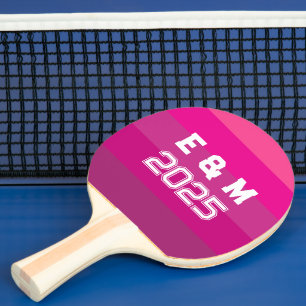 Raquette De Ping Pong monogrammes et années personnalisables