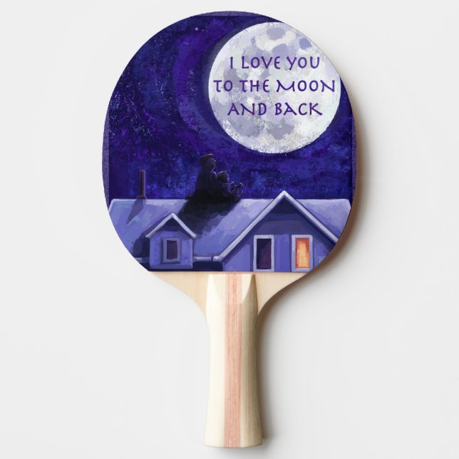 Raquette De Ping Pong Montre Lune (Devant)