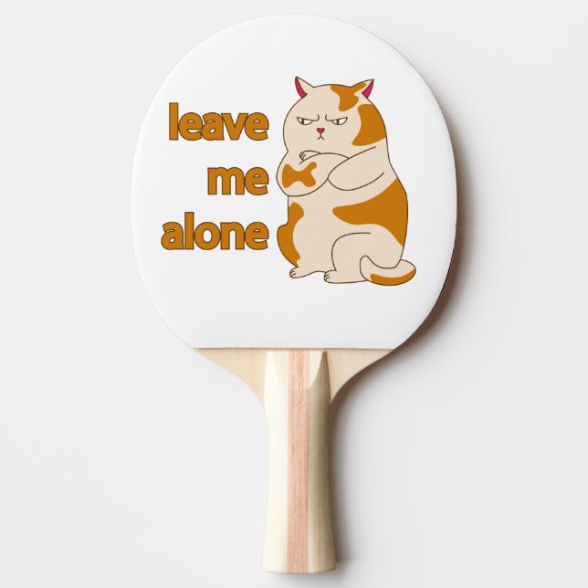 Raquette De Ping Pong Moody Grosse cat me laisse tranquille  (Devant)