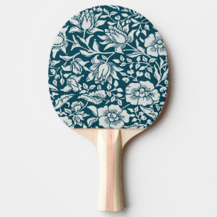 Raquette De Ping Pong Morris Vintage bleu & blanc motif floral