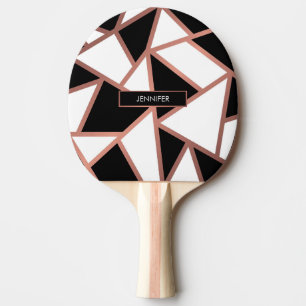 Raquette De Ping Pong Mosaïque d'or rose