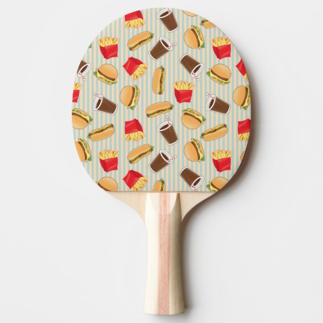 Raquette De Ping Pong Motif 2 d'aliments de préparation rapide (Devant)