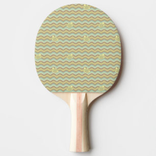 Raquette De Ping Pong motif abstrait coloré, vagues
