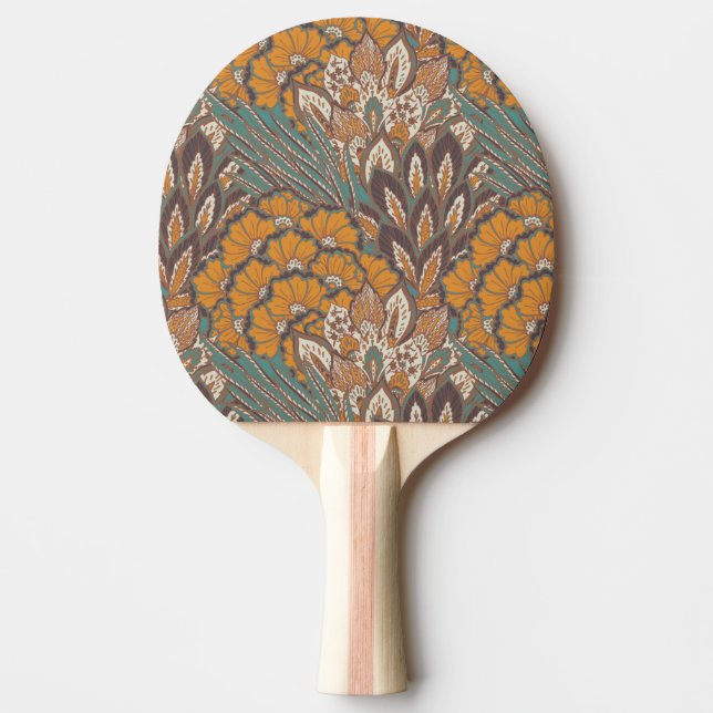 Raquette De Ping Pong Motif abstrait de plume de paon (Devant)