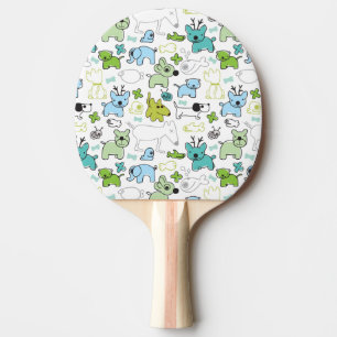 Raquette De Ping Pong motif animal d'arrière - plan d'enfants