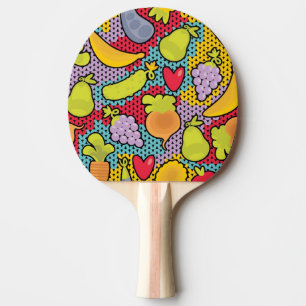 Raquette De Ping Pong Motif avec des fruits et légumes