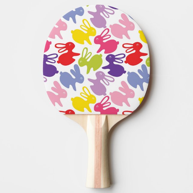 Raquette De Ping Pong motif avec des lapins de Pâques (Devant)