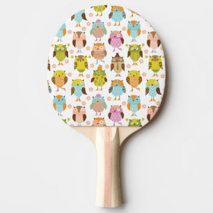 Raquette De Ping Pong motif avec des oiseaux