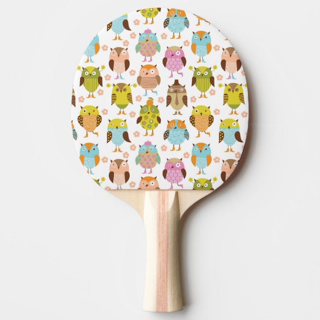 Raquette De Ping Pong motif avec des oiseaux (Devant)