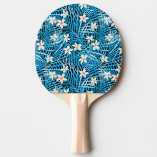Raquette De Ping Pong Motif bleu de palmettes