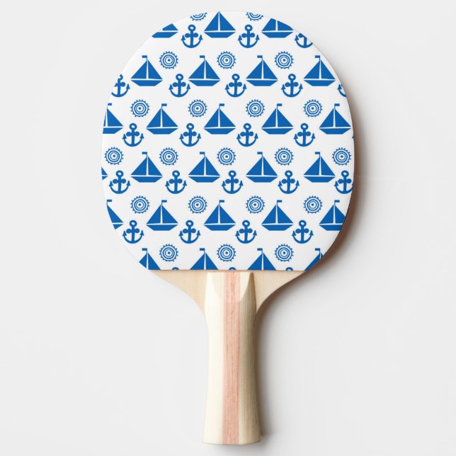 Raquette De Ping Pong Motif Cartoon Sail Boat (Devant)