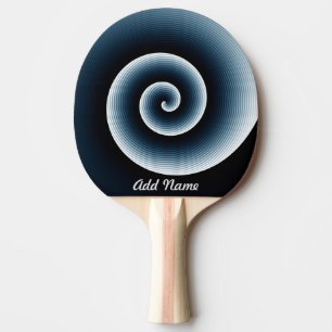Raquette De Ping Pong Motif Cool noir et bleu personnalisé