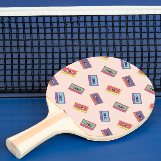 Raquette De Ping Pong Motif de bande audio Retro Neon (Insitu)