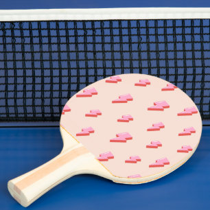 Raquette De Ping Pong Motif de boulon de foudre rose