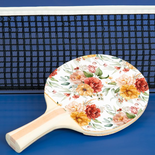 Raquette De Ping Pong Motif de bouquet de fleurs Red Peony (Insitu)