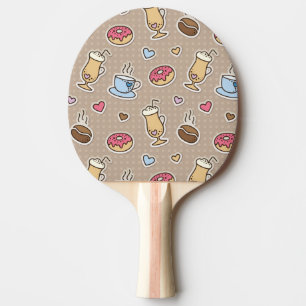 Raquette De Ping Pong Motif de café