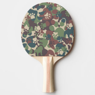 Raquette De Ping Pong Motif de camouflage de chien