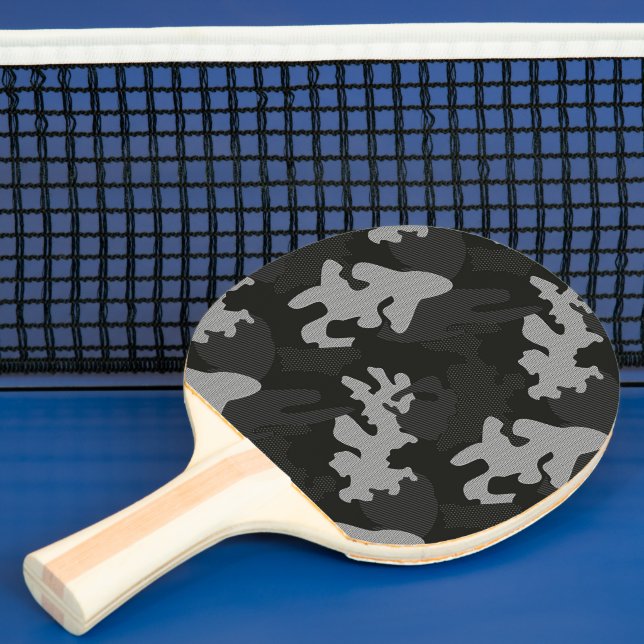 Raquette De Ping Pong Motif de camouflage noir (Insitu)