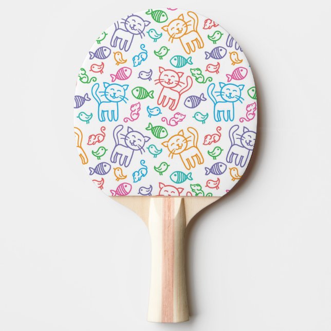 Raquette De Ping Pong motif de chat (Devant)