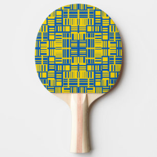 Raquette De Ping Pong Motif de conception de ligne de couleur bleu et ja