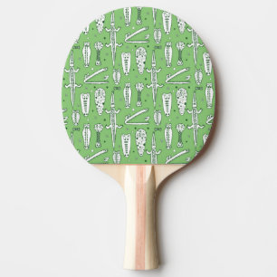 Raquette De Ping Pong Motif de crocodile de croquis
