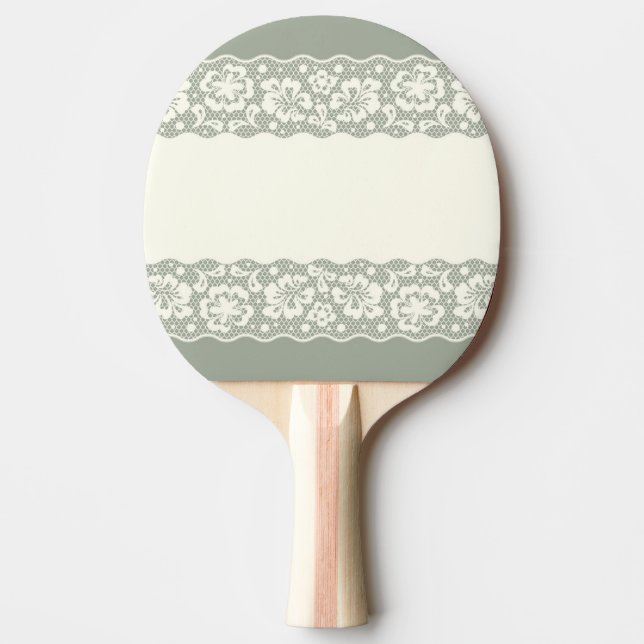 Raquette De Ping Pong Motif de dentelle, cru 5 de fleur (Devant)