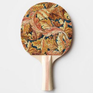 Raquette De Ping Pong Motif de feuille d'acanthe automnal de William Mor
