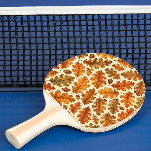 Raquette De Ping Pong Motif de feuilles de chêne d'automne Esthétique
