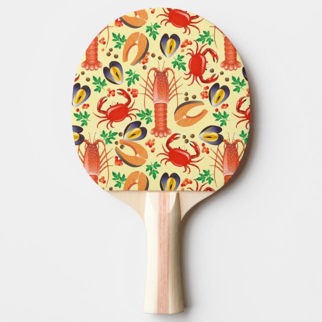 Raquette De Ping Pong Motif de fruits de mer (Devant)