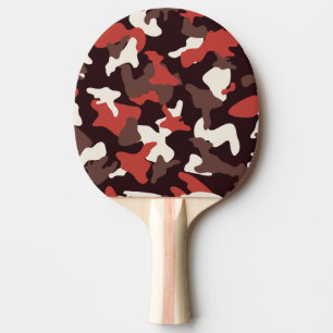 Raquette De Ping Pong motif de l'armée de camouflage rouge