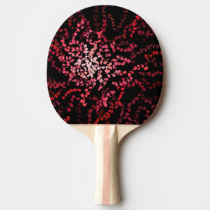 Raquette De Ping Pong Motif de points de éclaboussure abstraits de roses