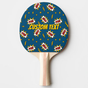 Raquette De Ping Pong Motif d'effet sonore de bande dessinée