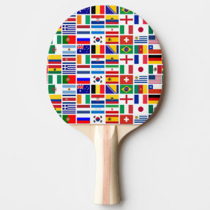 Raquette De Ping Pong MOTIF des drapeaux du FOOTBALL 2014