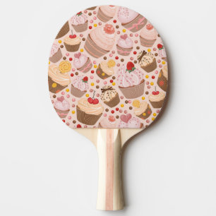 Raquette De Ping Pong Motif des petits gâteaux de célébration