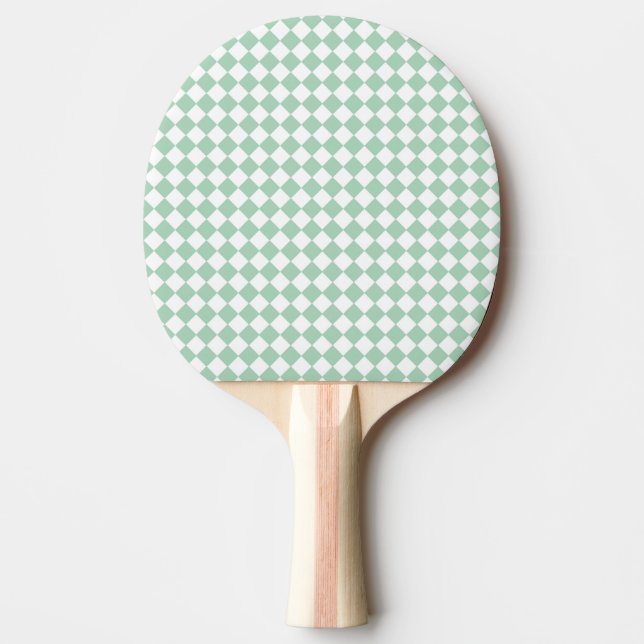 Raquette De Ping Pong Motif diamant Green White Checker (Devant)