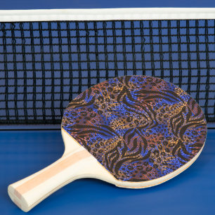 Raquette De Ping Pong Motif d'impression Leopard et Zebra