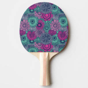Raquette De Ping Pong motif élégant et lumineux de magnifiques fleurs