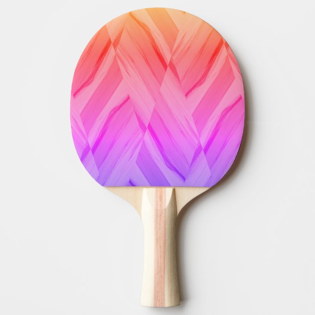 Raquette De Ping Pong Motif en marbre corail et teintes roses complexe (Devant)