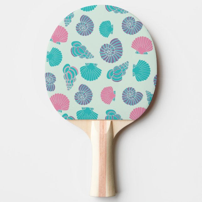 Raquette De Ping Pong Motif en pastel 1 de coquillage (Devant)