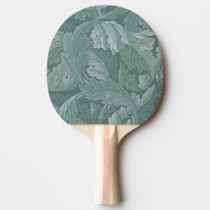 Raquette De Ping Pong Motif feuille d'acanthe bleu sarcelle de William M