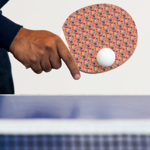 Raquette De Ping Pong Motif feuille moderne