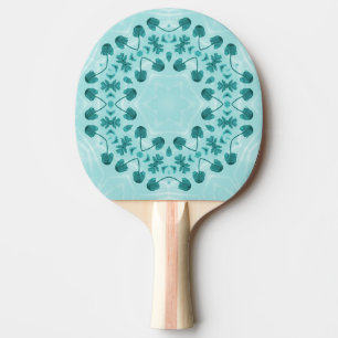 Raquette De Ping Pong Motif floral, bleu Turquoise
