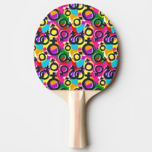 Raquette De Ping Pong Motif Gay pride de Neon