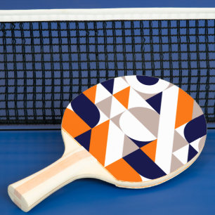 Raquette De Ping Pong Motif géométrique inspiré du Bauhaus