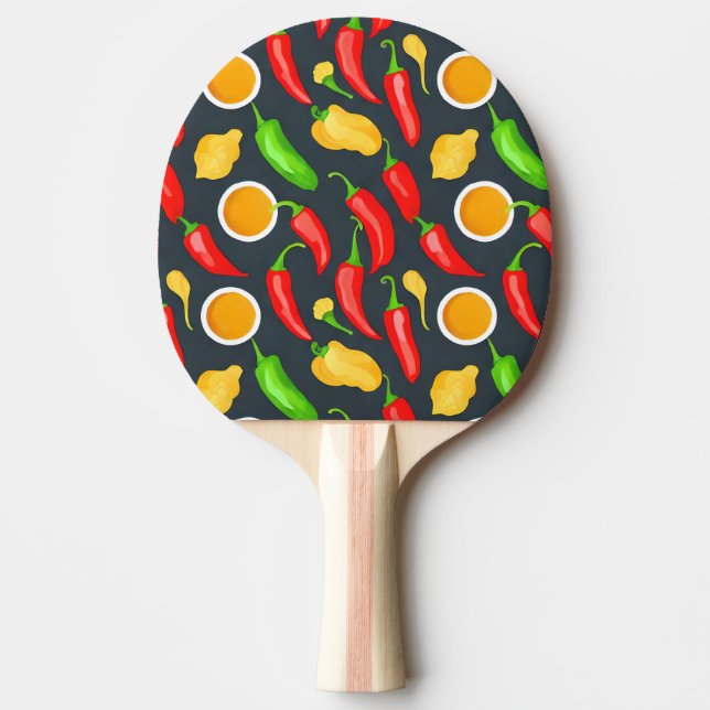 Raquette De Ping Pong Motif Hot Chili Peppers (Devant)