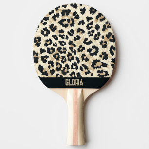 Raquette De Ping Pong Motif léopard